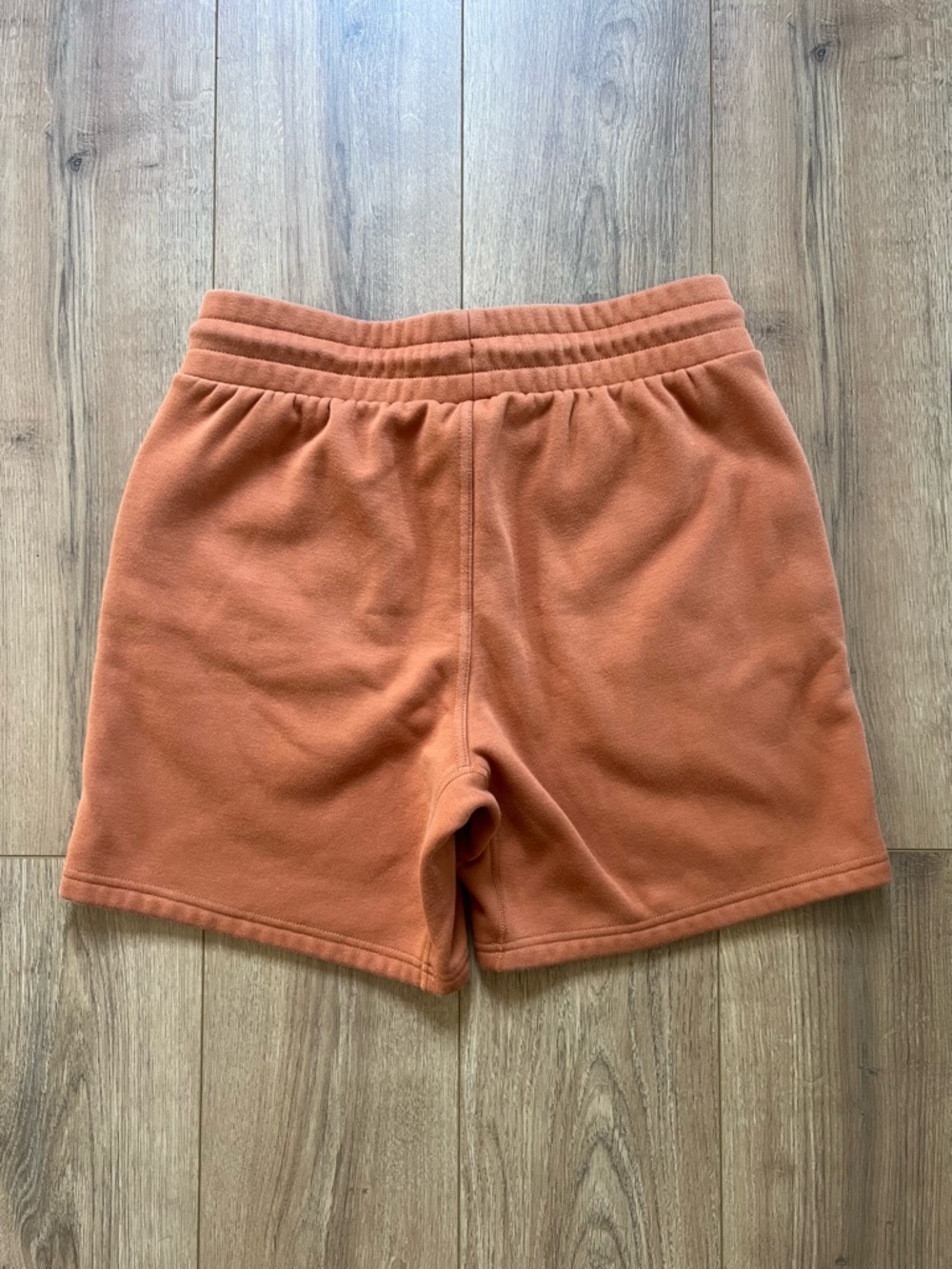 Fabletics Rust Orange Drawstring Sweat Shorts Medium - Picture 2 of 6